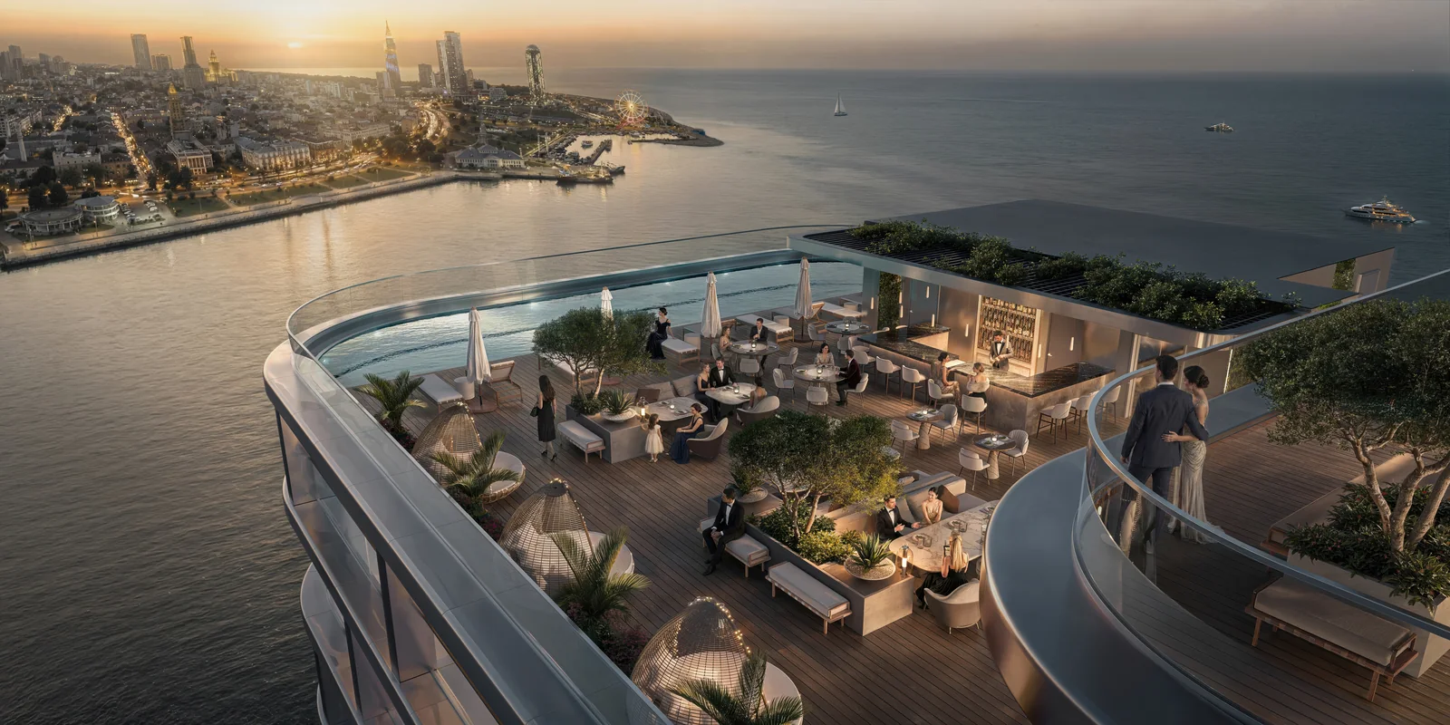 The proposed rooftop pool and evening terrace