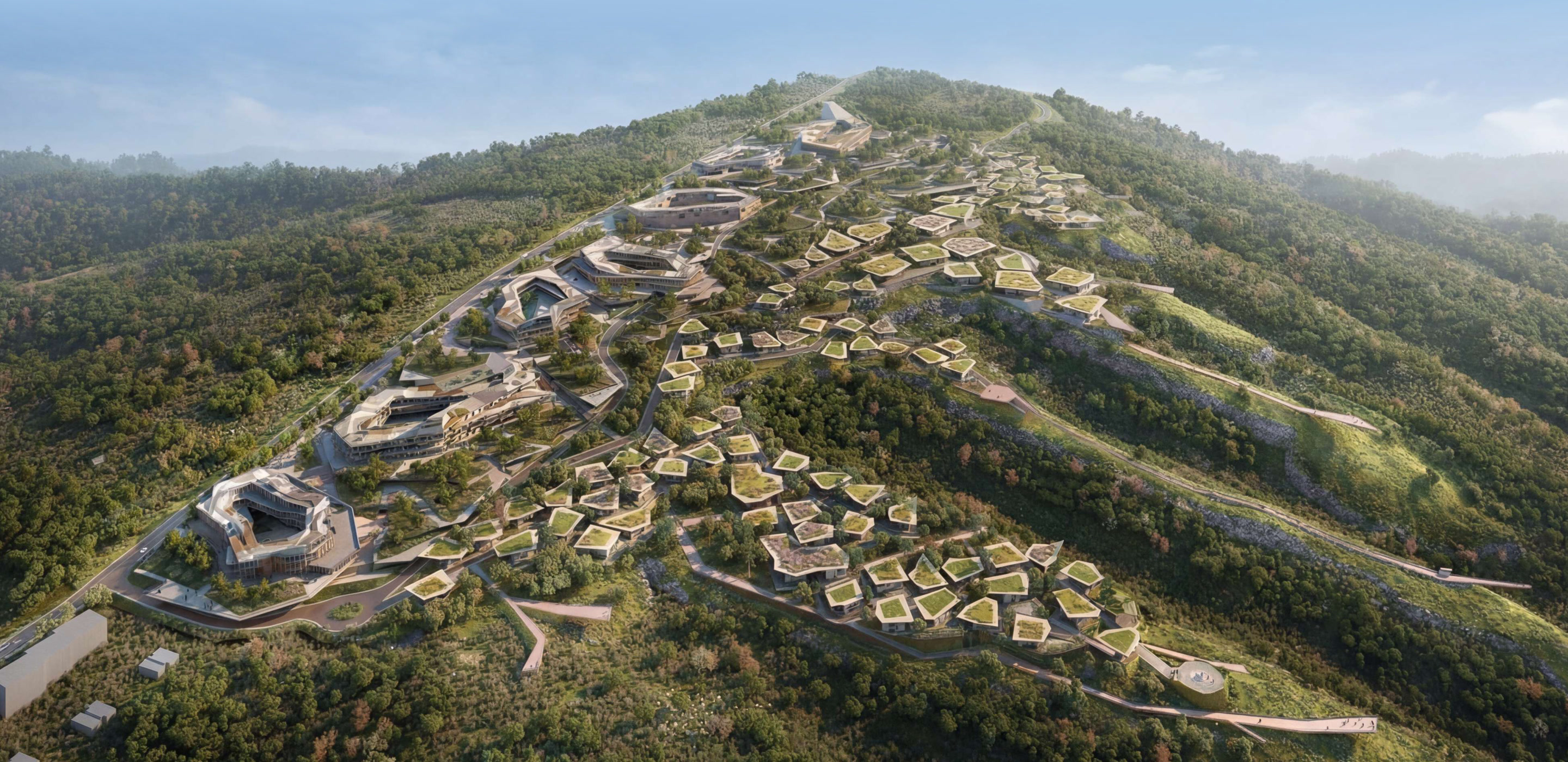 Bird's-eye view of a branded residential destination in Georgia