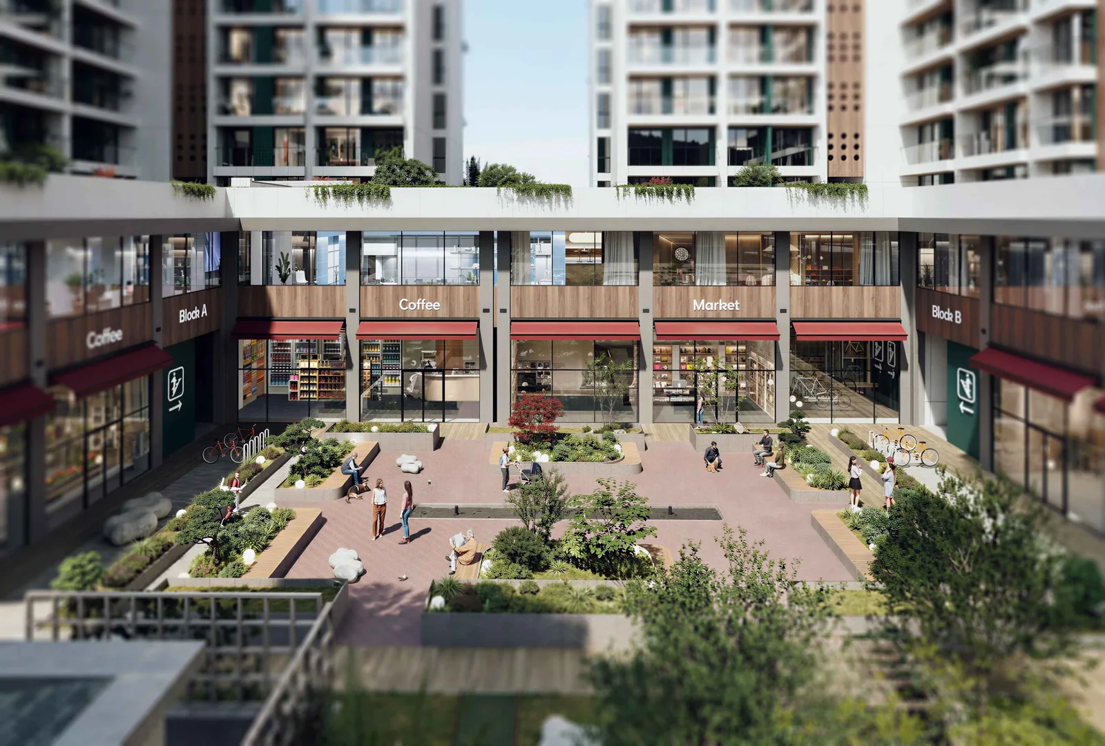 A courtyard conceived for everyday connections